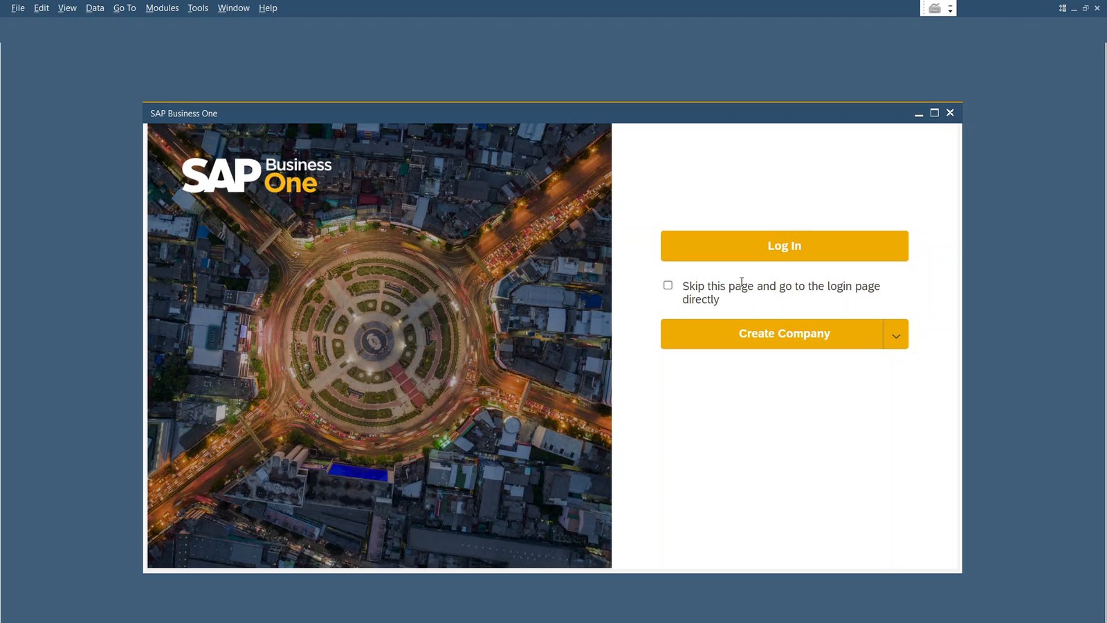 SAP Business One opened through the AppLite RemoteApp client